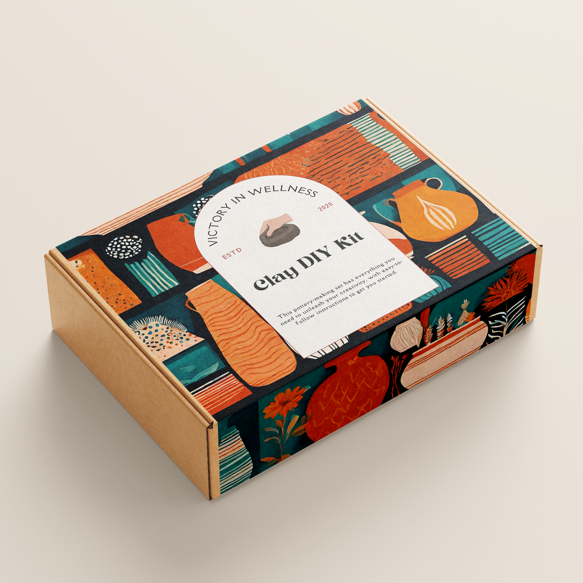 DIY Clay Craft Kit with Instructions, Creative Pottery Making Set for All Ages | by Victory In Wellness