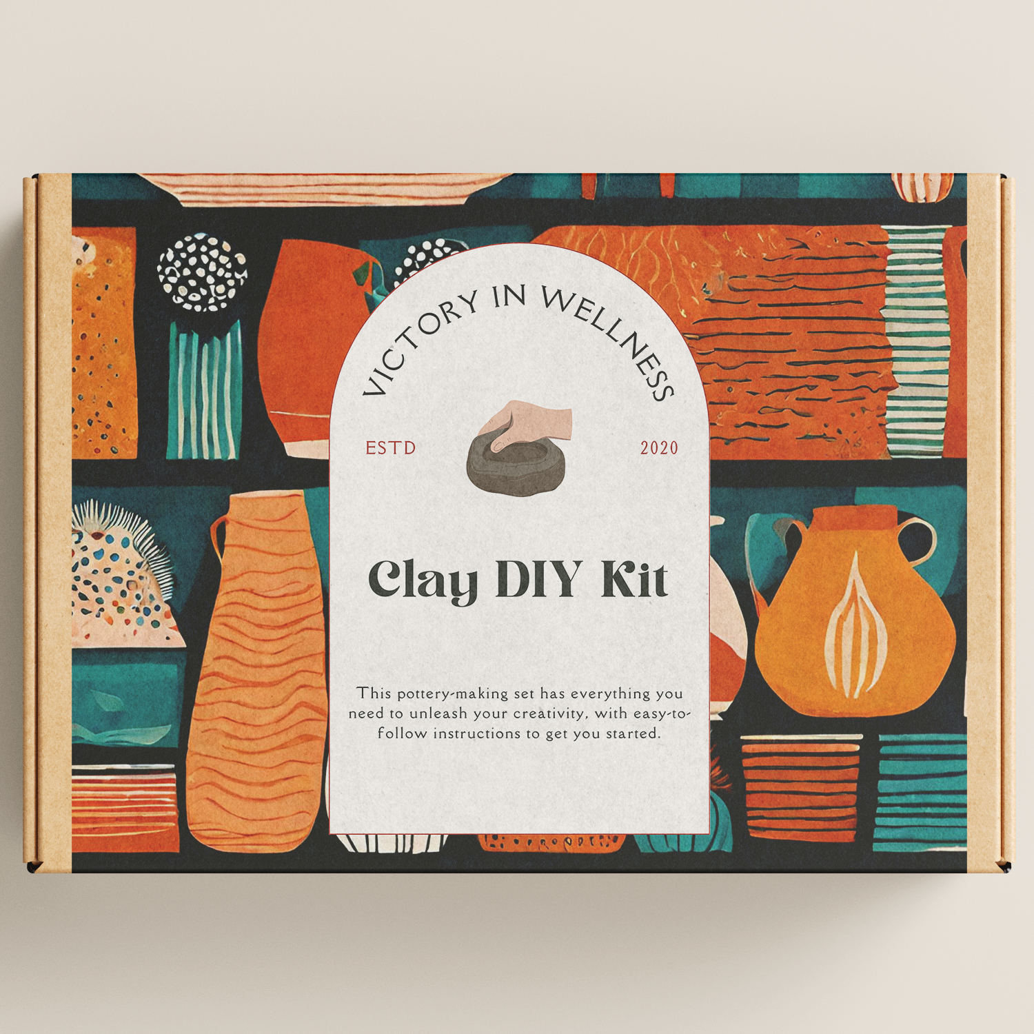 DIY Clay Craft Kit with Instructions, Creative Pottery Making Set for All Ages | by Victory In Wellness