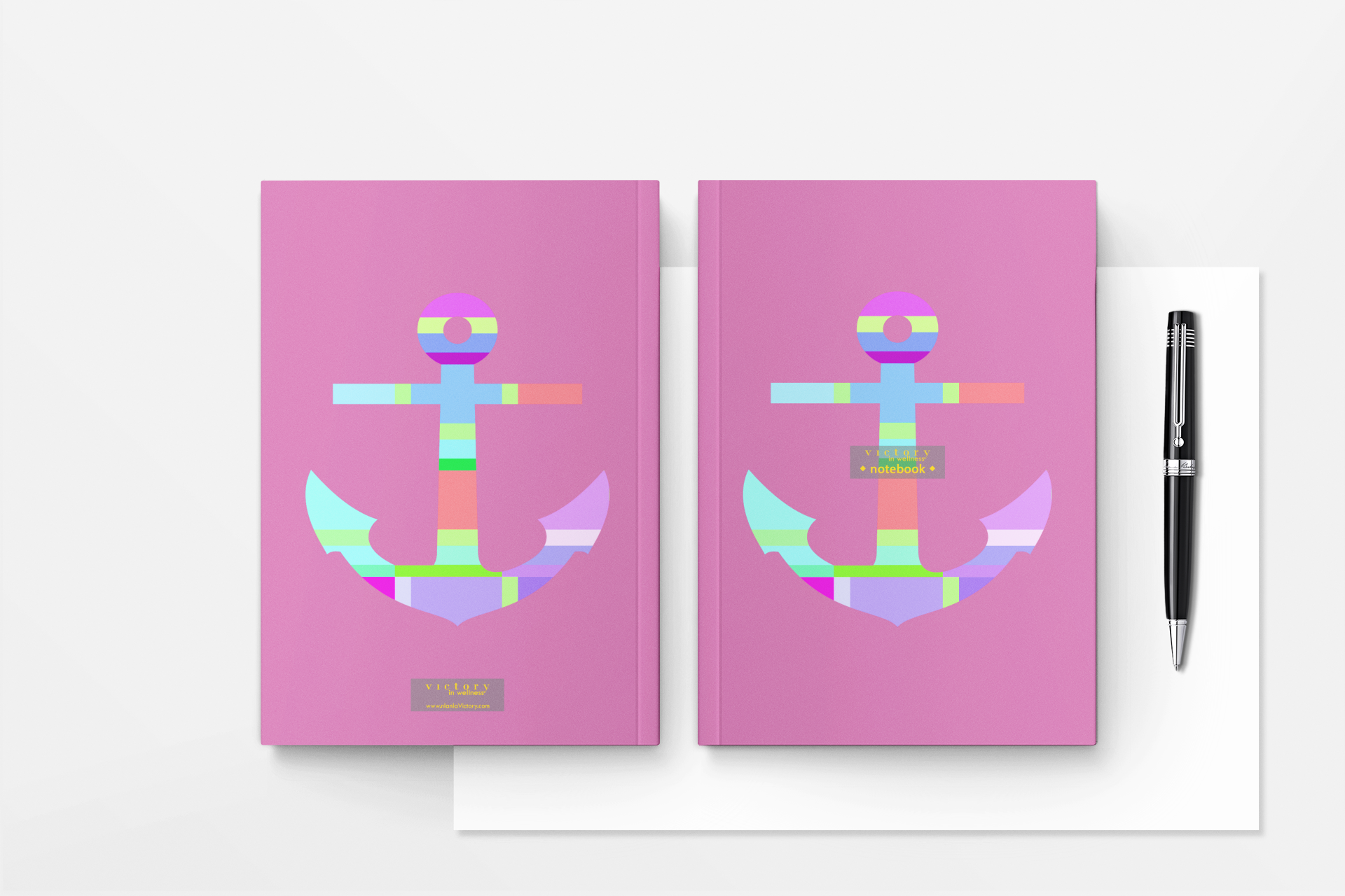 Travel Notebooks for Kids, Set of 3 A5 Size Journals, Safe (Anchor), Hot Air Balloon, Fly With Me! Pink Yellow Green Notebooks | by Victory In Wellness