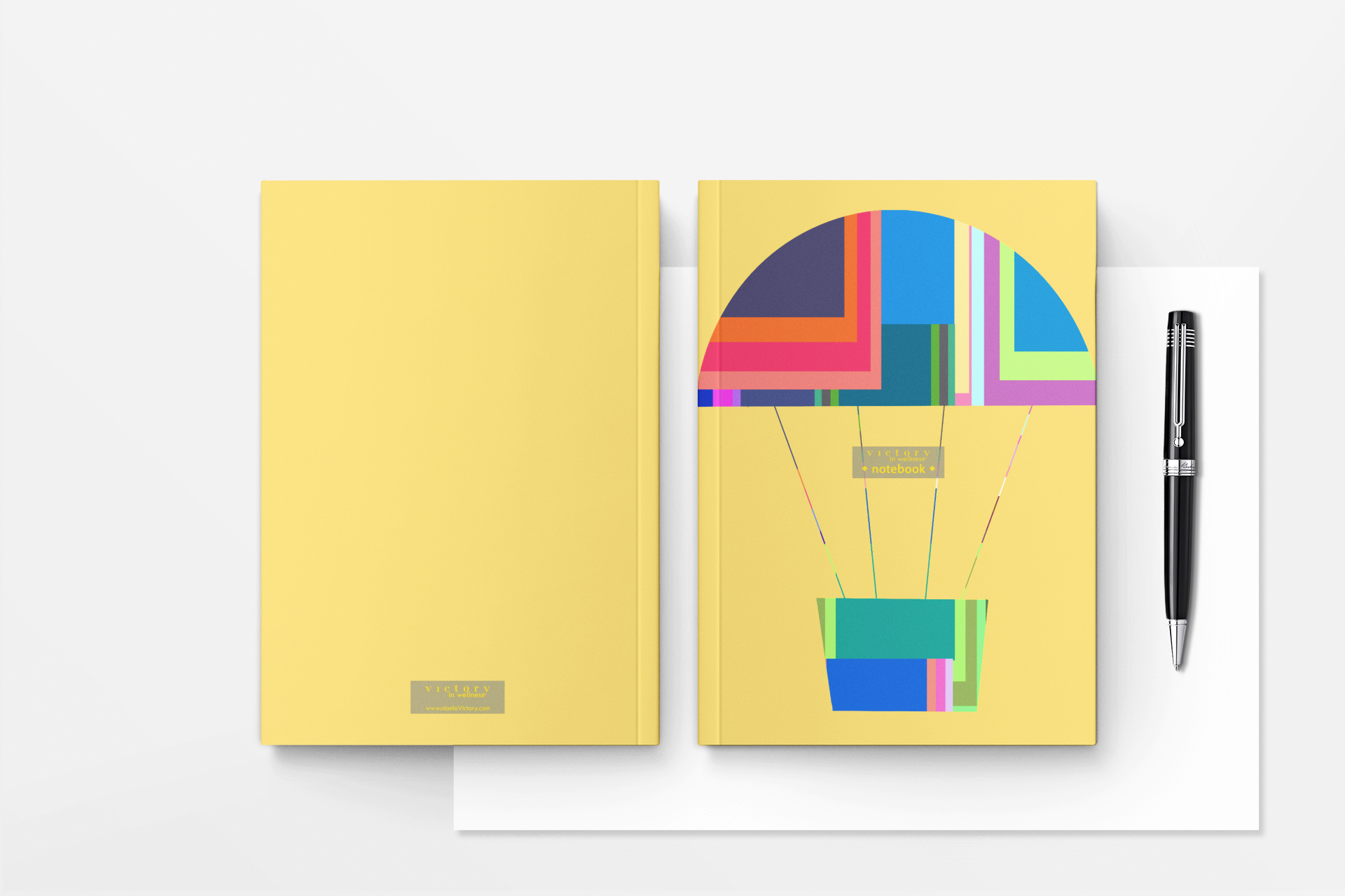 Travel Notebooks for Kids, Set of 3 A6 Size Journals, Safe (Anchor), Hot Air Balloon, Fly With Me! Pink Yellow Green Notebooks | by Victory In Wellness